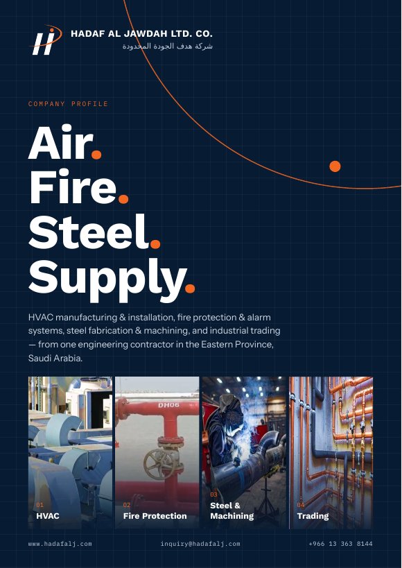 Cover of the Hadaf Al Jawdah company profile