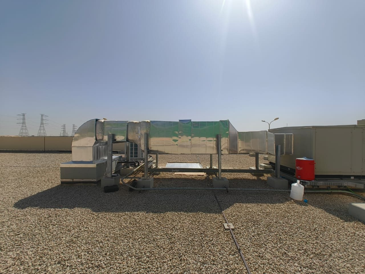 Rooftop supply duct installed by Hadaf